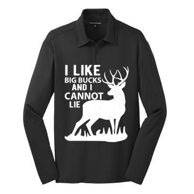 Cool Deer Hunting Design: I Like Big Bucks And I Cannot Lie Meaningful Gift Silk Touch Performance Long Sleeve Polo