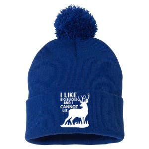 Cool Deer Hunting Design: I Like Big Bucks And I Cannot Lie Meaningful Gift Pom Pom 12in Knit Beanie