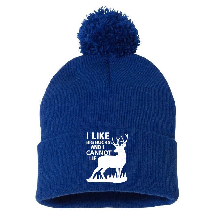 Cool Deer Hunting Design: I Like Big Bucks And I Cannot Lie Meaningful Gift Pom Pom 12in Knit Beanie