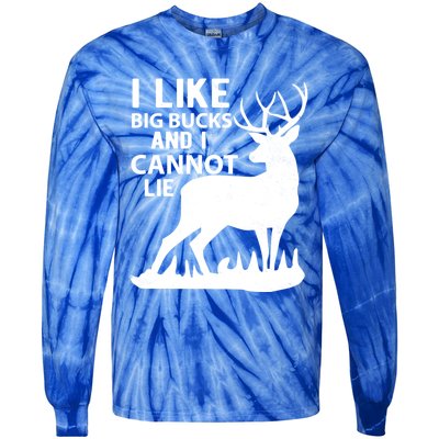 Cool Deer Hunting Design: I Like Big Bucks And I Cannot Lie Meaningful Gift Tie-Dye Long Sleeve Shirt