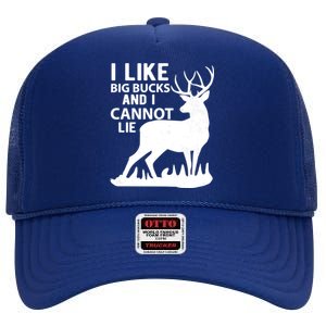 Cool Deer Hunting Design: I Like Big Bucks And I Cannot Lie Meaningful Gift High Crown Mesh Back Trucker Hat