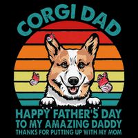 Corgi Dad Happy Fathers Day To My Amazing Daddy Dog City Backpack