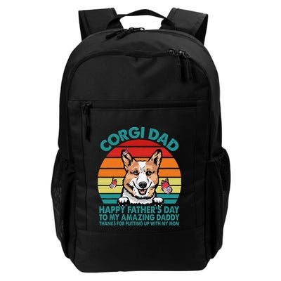 Corgi Dad Happy Fathers Day To My Amazing Daddy Dog Backpack