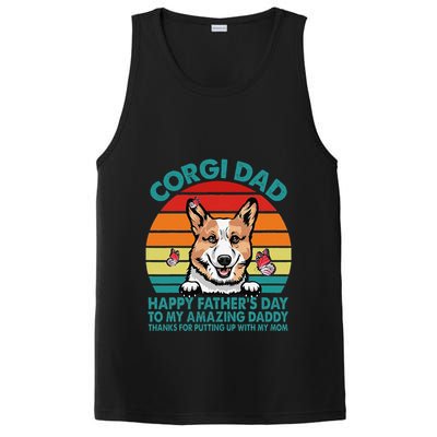 Corgi Dad Happy Fathers Day To My Amazing Daddy Dog PosiCharge Competitor Tank