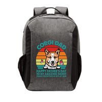Corgi Dad Happy Fathers Day To My Amazing Daddy Dog Vector Backpack