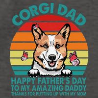 Corgi Dad Happy Fathers Day To My Amazing Daddy Dog Vector Backpack