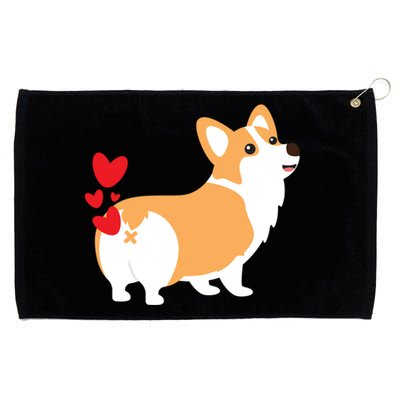 Corgi Dog Hearts Funny Cute Valentines Day Gift Meaningful Gift Grommeted Golf Towel