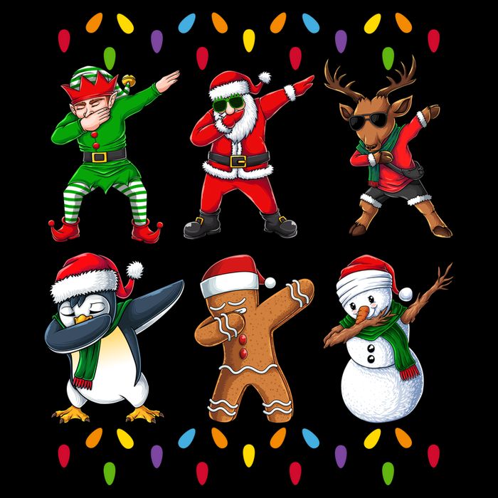 Christmas Dab Holiday Festive Cooling Performance Crew T-Shirt