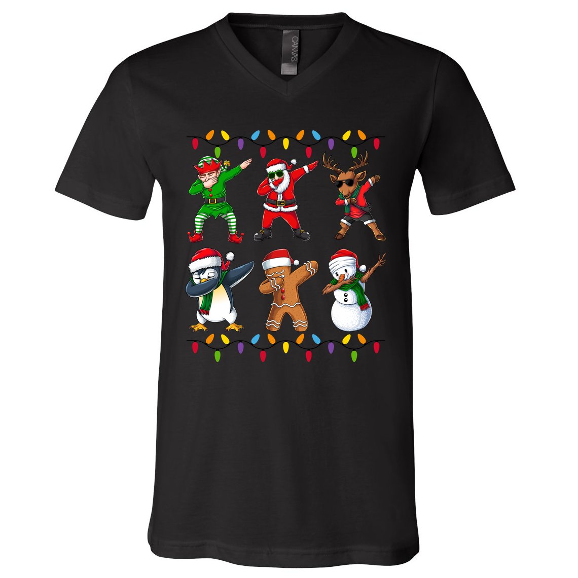Christmas Dab Holiday Festive V-Neck T-Shirt