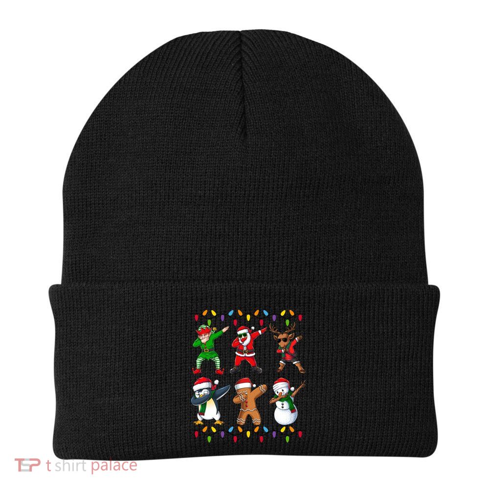 Christmas Dab Holiday Festive Knit Cap Winter Beanie