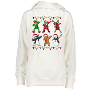 Christmas Dab Holiday Festive Womens Funnel Neck Pullover Hood