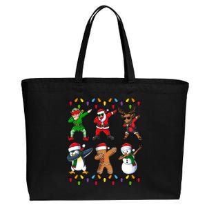 Christmas Dab Holiday Festive Cotton Canvas Jumbo Tote