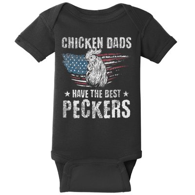 Chicken Dads Have The Best Peckers Ever Funny Adult Humor , Baby Bodysuit