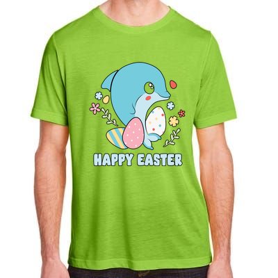 Cute Dolphin Happy Easter Day Egg Hunter Cute Gift Adult ChromaSoft Performance T-Shirt