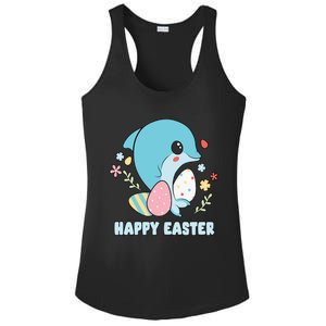 Cute Dolphin Happy Easter Day Egg Hunter Cute Gift Ladies PosiCharge Competitor Racerback Tank