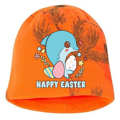 Cute Dolphin Happy Easter Day Egg Hunter Cute Gift Kati - Camo Knit Beanie