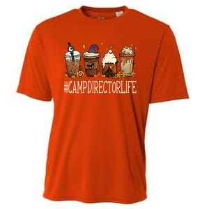 Camp Director Horror Fall Coffee Spooky Halloween Pumpkin Great Gift Cooling Performance Crew T-Shirt