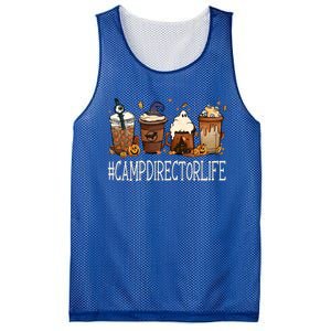 Camp Director Horror Fall Coffee Spooky Halloween Pumpkin Great Gift Mesh Reversible Basketball Jersey Tank