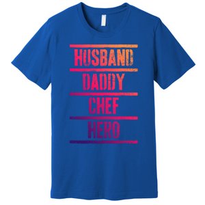 Chef Dad Husband Fathers Day Cute Gift Premium T-Shirt