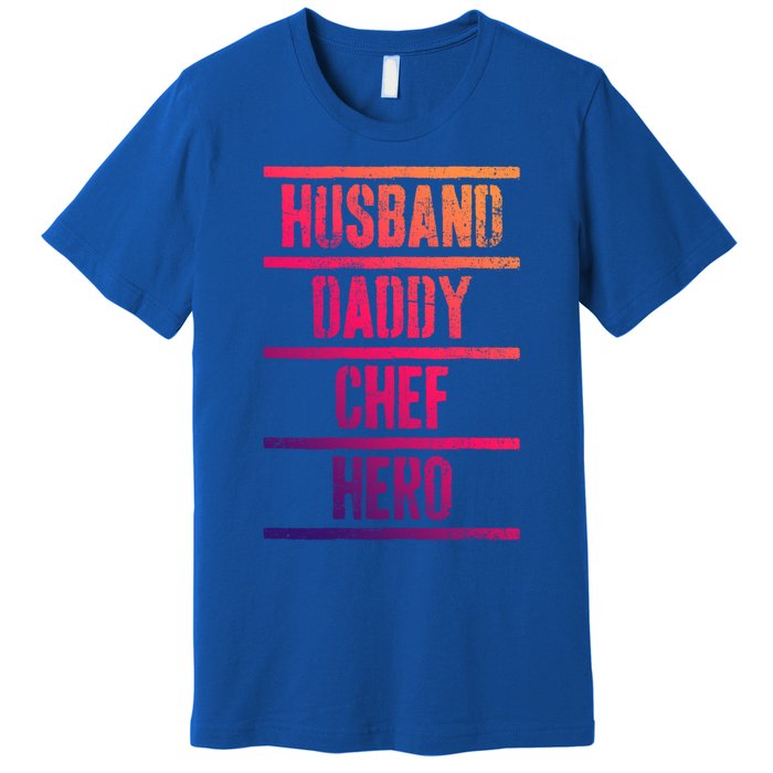 Chef Dad Husband Fathers Day Cute Gift Premium T-Shirt