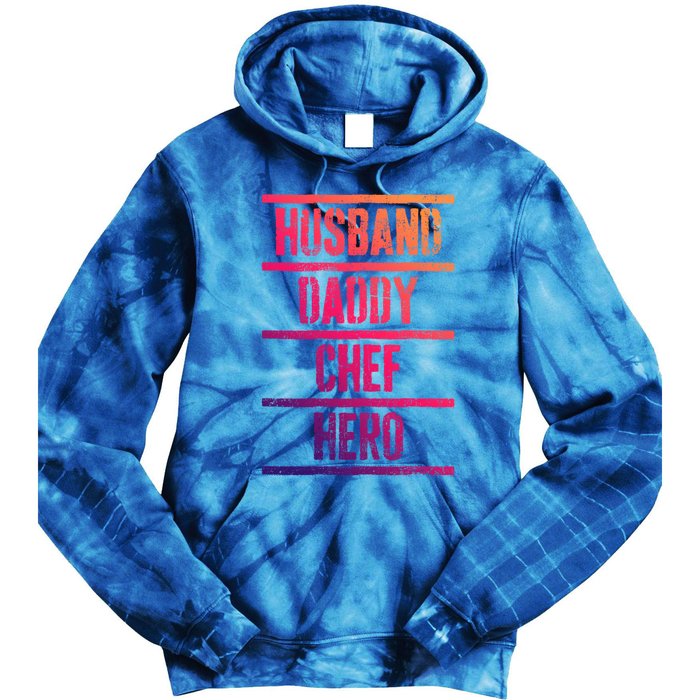 Chef Dad Husband Fathers Day Cute Gift Tie Dye Hoodie