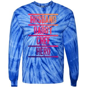 Chef Dad Husband Fathers Day Cute Gift Tie-Dye Long Sleeve Shirt