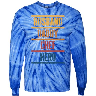 Chef Dad Husband Fathers Day Meaningful Gift Tie-Dye Long Sleeve Shirt