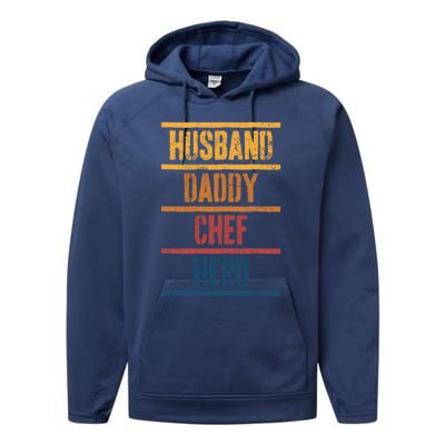 Chef Dad Husband Fathers Day Meaningful Gift Performance Fleece Hoodie