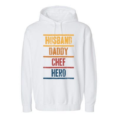 Chef Dad Husband Fathers Day Meaningful Gift Garment-Dyed Fleece Hoodie