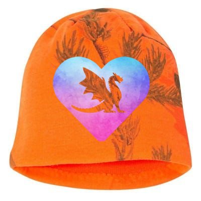 Cute Dragon Heart Design I Love Dragons Kati - Camo Knit Beanie