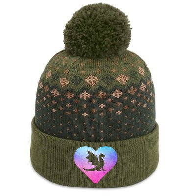 Cute Dragon Heart Design I Love Dragons The Baniff Cuffed Pom Beanie