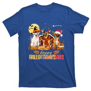 Chihuahua Dog Halloween Thanksgiving Happy Hallothanksmas Great Gift T-Shirt