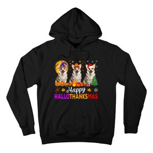 Corgi Dog Halloween Christmas Hallothanksmas Hoodie