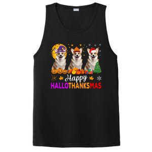 Corgi Dog Halloween Christmas Hallothanksmas PosiCharge Competitor Tank