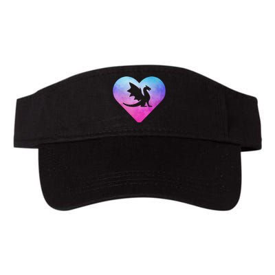 Cute Dragon Heart Love Valucap Bio-Washed Visor