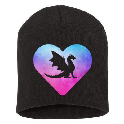 Cute Dragon Heart Love Short Acrylic Beanie