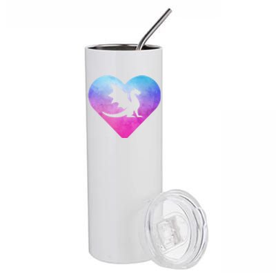 Cute Dragon Heart Love Stainless Steel Tumbler