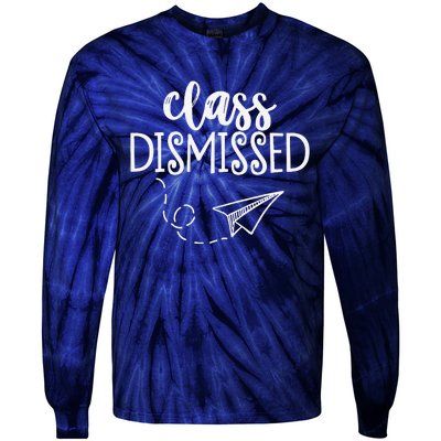 Class Dismissed Happy Last Day Of School Teacher Student Tie-Dye Long Sleeve Shirt