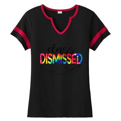 Class Dismissed Happy Last Day Of School Teacher Student Gift Ladies Halftime Notch Neck Tee