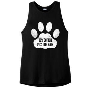 Cotton Dog Hair Traces Of Dog Dog Sayings Ladies PosiCharge Tri-Blend Wicking Tank