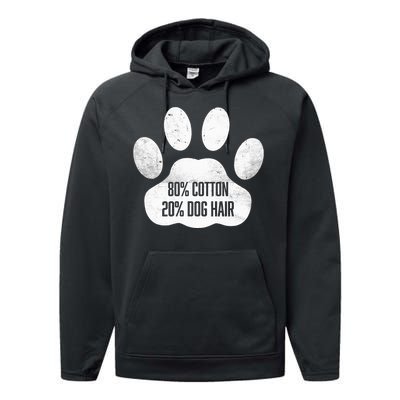 Cotton Dog Hair Traces Of Dog Dog Sayings Performance Fleece Hoodie