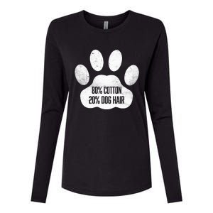 Cotton Dog Hair Traces Of Dog Dog Sayings Womens Cotton Relaxed Long Sleeve T-Shirt