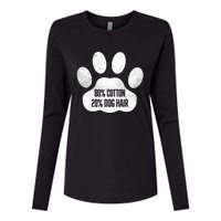 Cotton Dog Hair Traces Of Dog Dog Sayings Womens Cotton Relaxed Long Sleeve T-Shirt