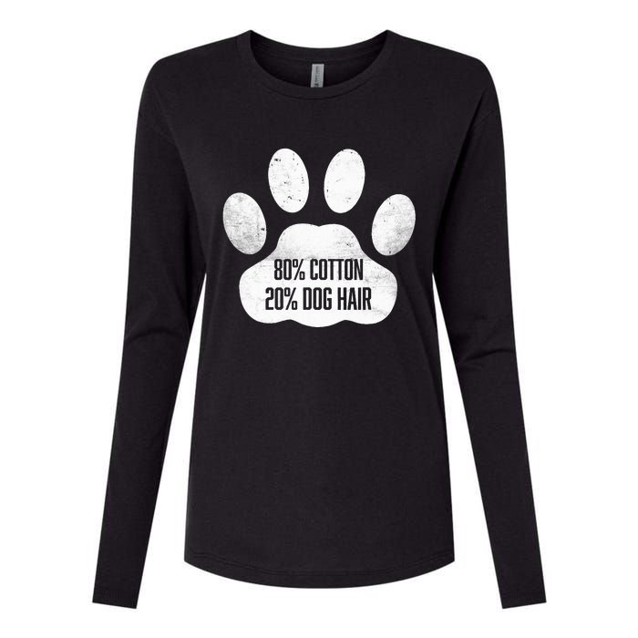 Cotton Dog Hair Traces Of Dog Dog Sayings Womens Cotton Relaxed Long Sleeve T-Shirt