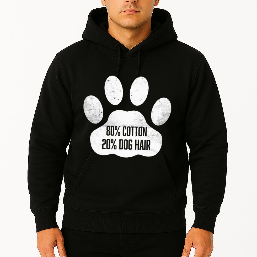 Cotton Dog Hair Traces Of Dog Dog Sayings Hoodie