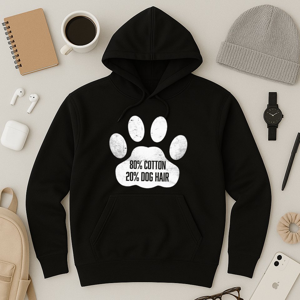 Cotton Dog Hair Traces Of Dog Dog Sayings Hoodie