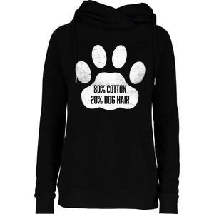 Cotton Dog Hair Traces Of Dog Dog Sayings Womens Funnel Neck Pullover Hood