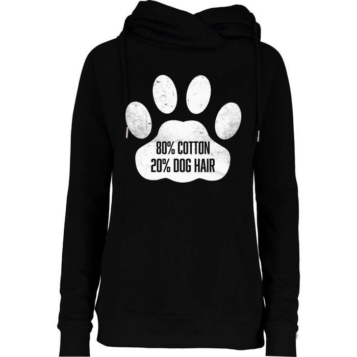 Cotton Dog Hair Traces Of Dog Dog Sayings Womens Funnel Neck Pullover Hood