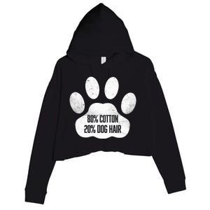 Cotton Dog Hair Traces Of Dog Dog Sayings Crop Fleece Hoodie