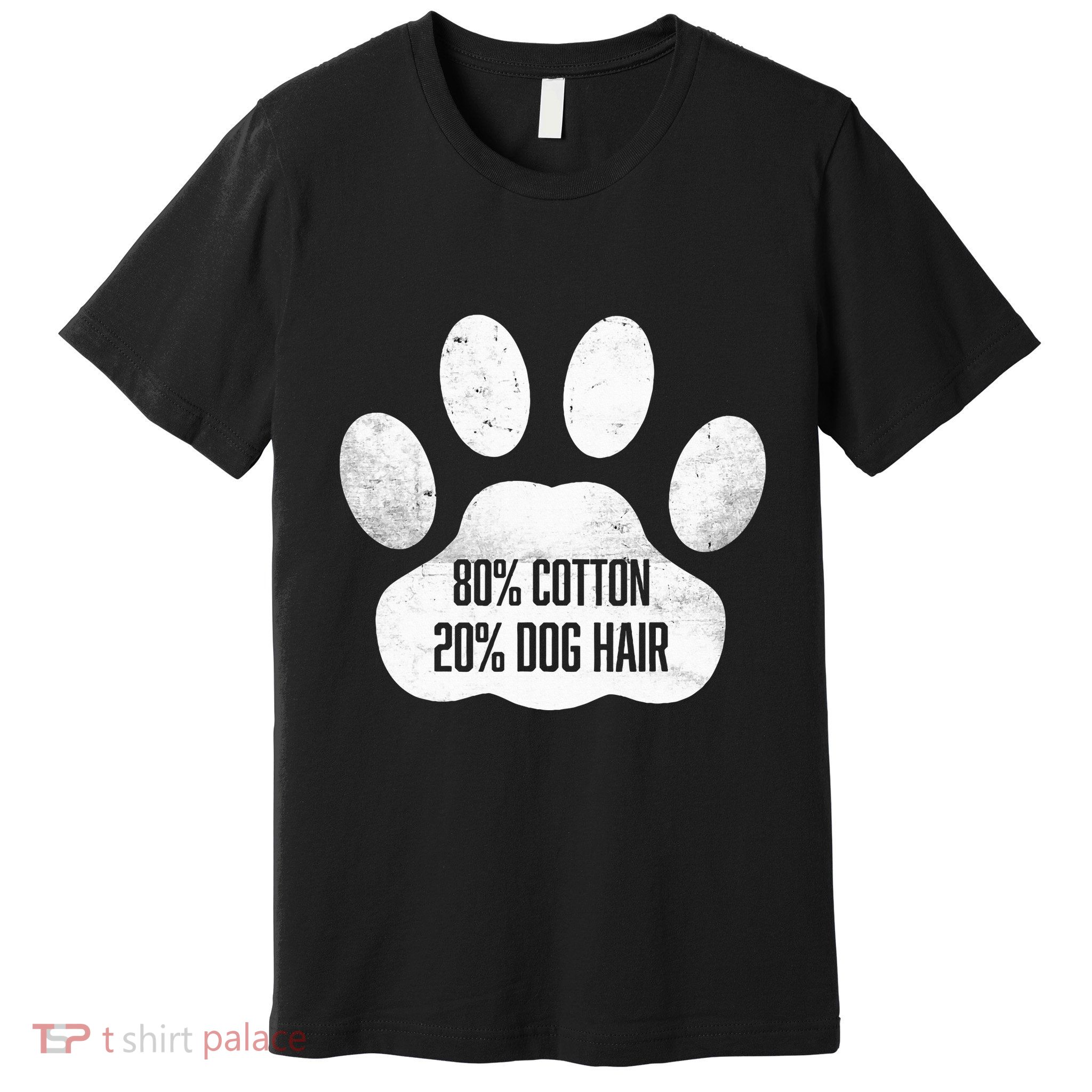Cotton Dog Hair Traces Of Dog Dog Sayings Premium T-Shirt